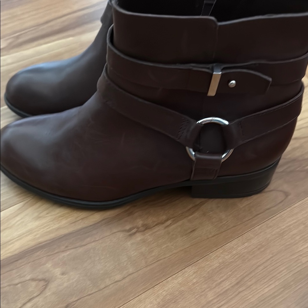 Brown Leather Ankle Boots